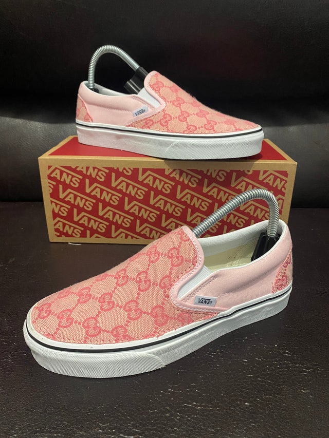 Pink gucci vans new arrivals